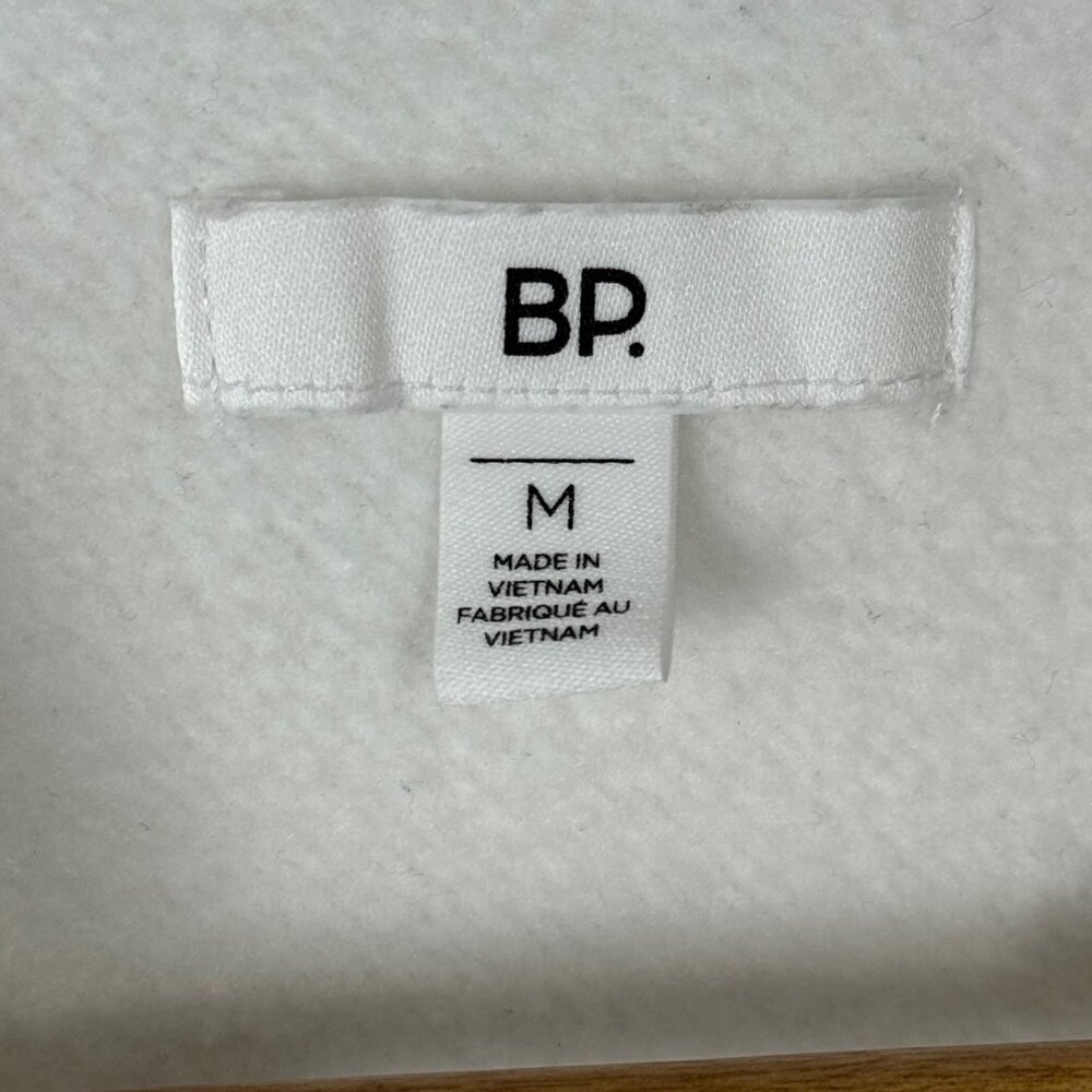 Nordstrom BP. White Sweatshirt Women's Med Casual Minimalist Warm BP487122MI EUC - Picture 5 of 9